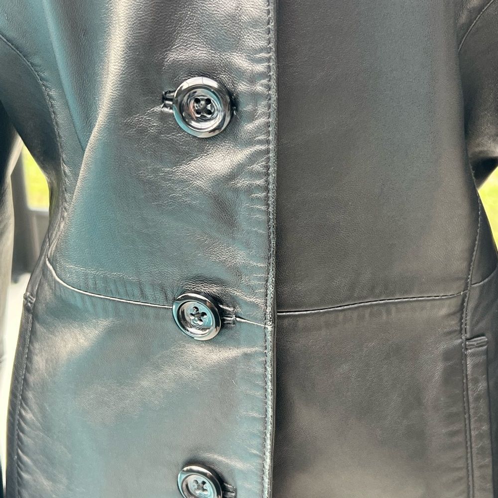 Lambskin Leather Jacket - Croft and Barrow - Black - Medium EUC - Picture 3 of 8